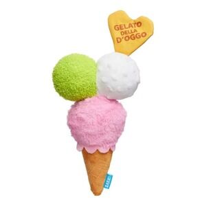 GELATO DELLA D'OGGO DOG TOY WITH SQUEAKER, VARIETY OF TEXTURES AND FLUFF